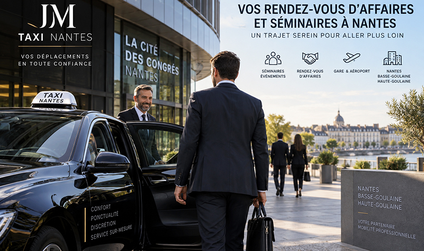 Taxi pour rendez-vous d’affaires et séminaires à Nantes